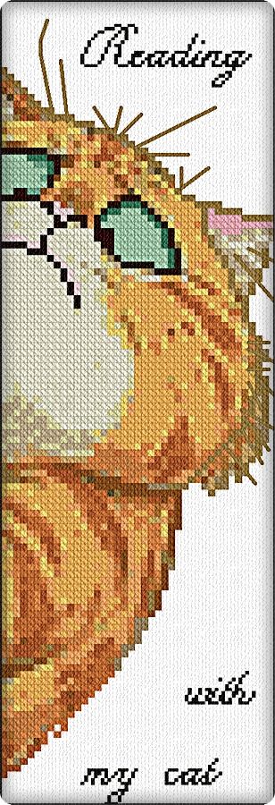 READING WITH MY CAT BOOKMARK