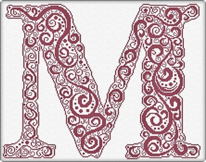 CURLY ALPHABET - M