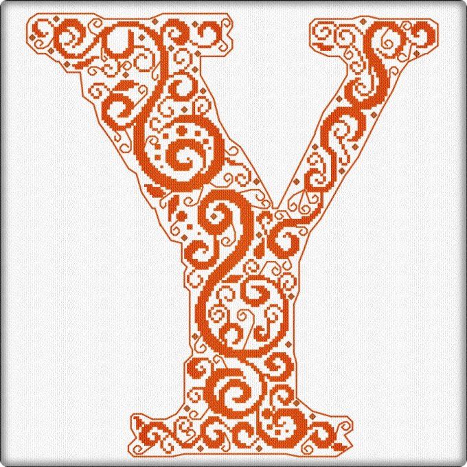 CURLY ALPHABET - Y