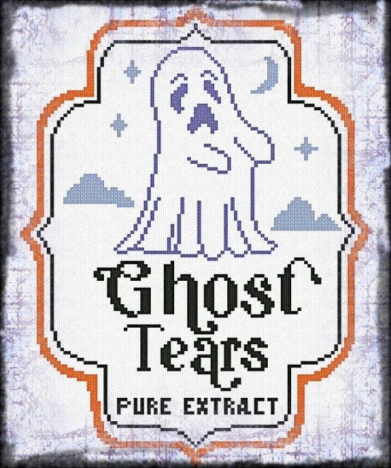 HALLOWEEN LABEL - GHOST TEARS